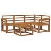 vidaXL Utend&oslash;rs sofa-sett 5 pcs Naturlig Solid akasietre