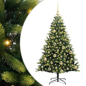 vidaXL Kunstig Hengt Julegran med 150 LED-lys gr&oslash;nn 120 cm PVC og PE
