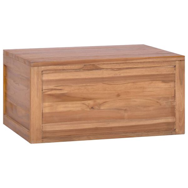 vidaXL Veggmontert baderomsskap 60x45x30 cm heltre teak