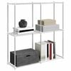 vidaXL Tubular Shelf med lagring Hvit 86 x 27 x 90 cm Aluminium
