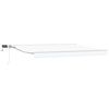 vidaXL Manuell markiseramme med LEDs Hvit 4 &times; 3,5 m