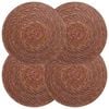 vidaXL Sj&oslash;gress duker 4 pcs Brun &Oslash; 30 cm 100% sj&oslash;gress