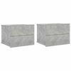 vidaXL Nattbord 2 stk betonggr&aring; 40x30x30 cm konstruert tre
