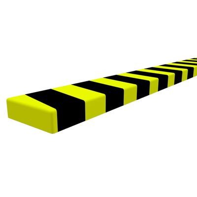 vidaXL Hjørnebeskytter gul og svart 6x2x101,5 cm PU