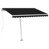 vidaXL Frittst&aring;ende manuell uttrekkbar markise 300x250 cm antrasitt