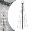 vidaXL LED Juletre med Spikes 220 LEDs Kald Hvit 180 cm