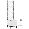 vidaXL Hageplantekasse med vanning og hjul Hvit 40 x 40 x 148 cm PP