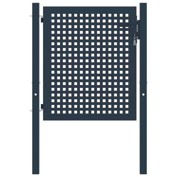 vidaXL Gjerdeport antrasitt 102x75 cm st&aring;l
