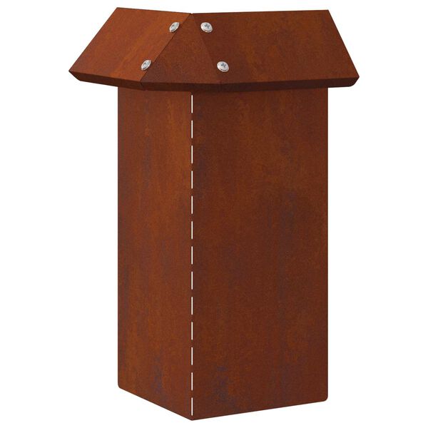 vidaXL Sneglenett Rusten 13,5 x 13,5 x 25 cm Cortenst&aring;l