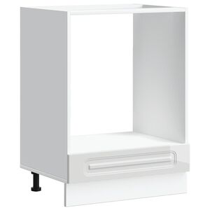 vidaXL Ovnskap Kalmar h&oslash;yglans hvit konstruert tre