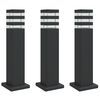 vidaXL Utend&oslash;rs gulvlamper 3 stk svart 50 cm aluminium