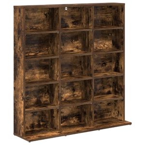 vidaXL CD skap R&oslash;kt Eik 96 x 23,5 x 97,5 cm Konstruert tre