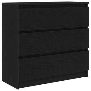 vidaXL Skjenk svart eik 80x35x76 cm konstruert tre