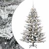 vidaXL Kunstig juletre med julekuler 150 cm 150 LED-lys Varmhvit