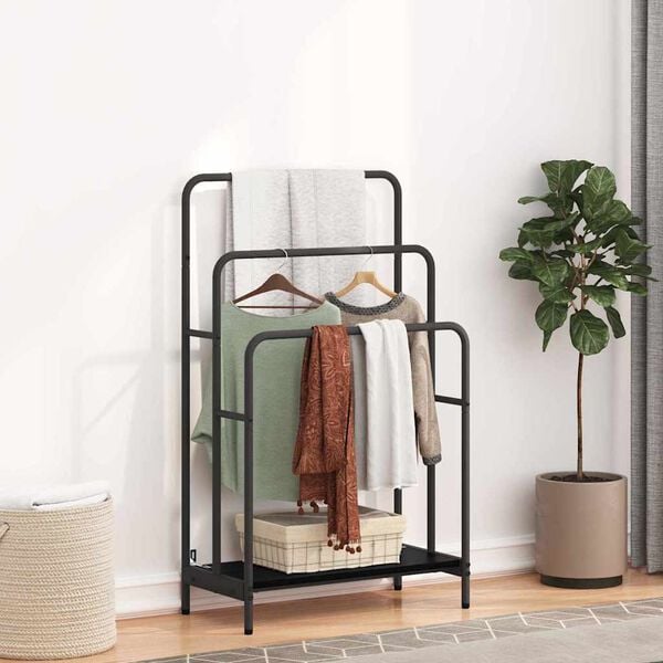 vidaXL Klesstativ Svart Eik 60 x 30 x 100,5 cm Konstruert tre