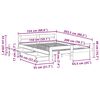 vidaXL Sengeramme uten madrass brun 150x200 cm heltre furu