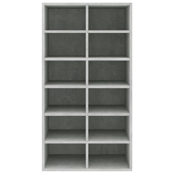 vidaXL Skohylle betonggrå 54x34x100,5 cm konstruert tre