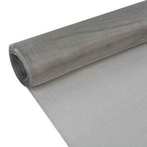vidaXL Tr&aring;dgjerdet 100 x 500 cm Mesh Rustfritt st&aring;l 201 S&oslash;lv