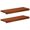 vidaXL Trappetrinn 2 stk. 70 x 25 x 2 cm Brun Massiv b&oslash;ketre