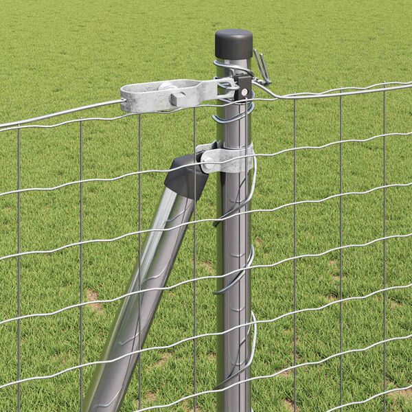 vidaXL Gjerdepunkter 13 pcs sølv Ø32mm 150 cm Galvanisert stål