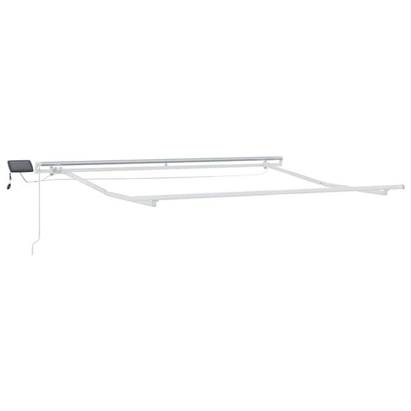 vidaXL Markiseramme med LED -stripelys Hvit 300 x 250 cm Aluminium