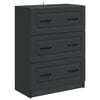 vidaXL Skuffeskap Svart 66 x 34,5 x 87 cm Konstruert tre