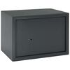 vidaXL Safe Box med l&aring;s M&oslash;rkegr&aring; 35 x 25 x 25 cm St&aring;l