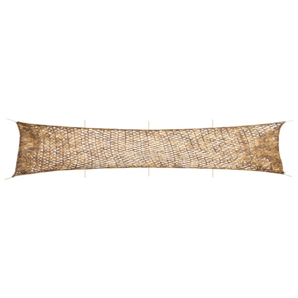 vidaXL Kamuflasjenett med oppbevaringspose 844x142 cm sand