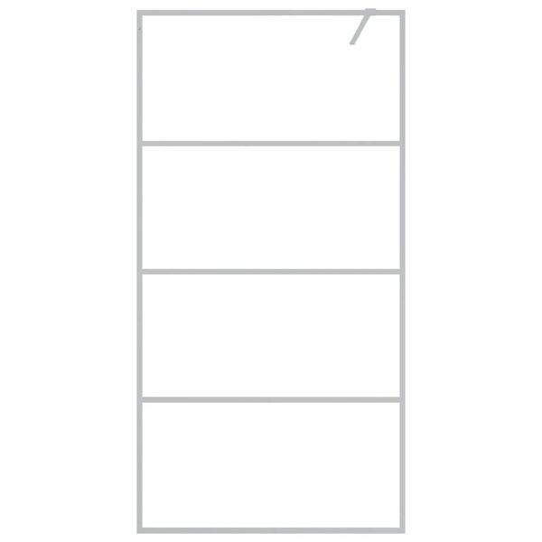 vidaXL Dusjvegg s&oslash;lv 100x195 cm klart ESG-glass