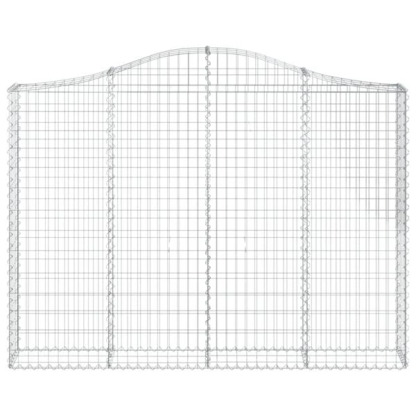vidaXL Gabionkurver buede 7 stk 200x30x140/160 cm galvanisert jern