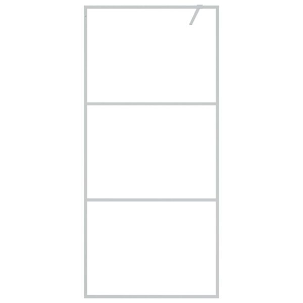 vidaXL Dusjvegg s&oslash;lv 90x195 cm klart ESG-glass