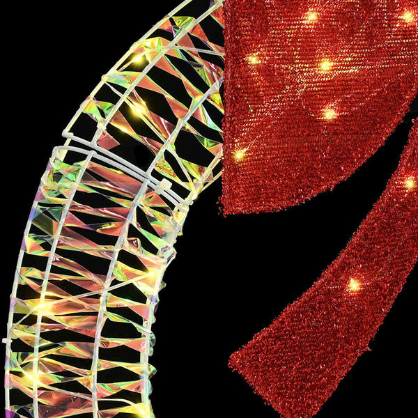 vidaXL Krans med 80 LED Varmhvit 90 cm PET