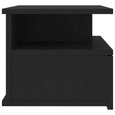 vidaXL Flytende nattbord 2 stk svart 40x31x27 cm sponplate