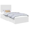 vidaXL Sengestamme med skuff Hvit 90 x 190 cm Konstruert tre