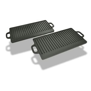 vidaXL Grillplate i st&oslash;pejern 38x23 cm vendbar 2 stk