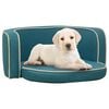 vidaXL Sammenleggbar hundesofa turkis 76x71x30 cm lin vaskbar pute