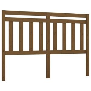 vidaXL Sengegavl honningbrun 126x4x100 cm heltre furu