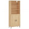 vidaXL Highboard sonoma eik 69,5x34x180 cm konstruert tre