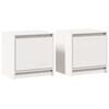 vidaXL Nattbord 2 stk hvit 40x30,5x40 cm heltre furu