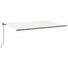 vidaXL Manuell uttrekkbar markise 500x300 cm kremhvit