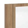vidaXL Speilskap med LED artisan eik 40x12x45 cm konstruert tre