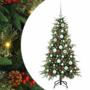 vidaXL Kunstig sammensatt juletre med 150 LED gr&oslash;nn 120 cm PE og PVC