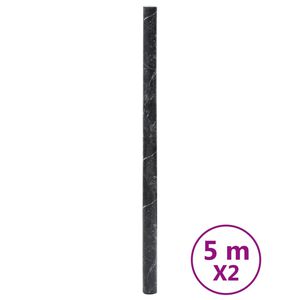 vidaXL M&oslash;belklistremerker selvklebende matt svart 90x500 cm PVC