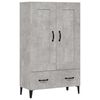 vidaXL Highboard betonggr&aring; 70x31x115 cm konstruert tre