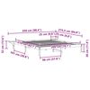 vidaXL Sengestamme med Sidebord Vokset Brun 200 x 210 cm Massiv furu