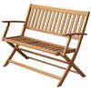 vidaXL Hagebenk 120 cm heltre akasie