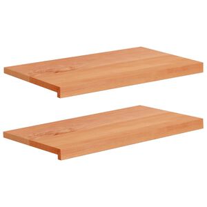vidaXL Vinduplanker 2 stk. Lakkert 80x 40 x 2 cm Massiv b&oslash;ketre