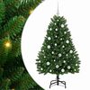 vidaXL Kunstig juletre 150 cm 150 LED-lys Varmhvit PVC og st&aring;l Gr&oslash;nn
