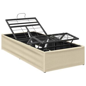 vidaXL Elektrisk Justerbar Seng Ramme Krem 200 x 70 x 33,5 cm St&aring;l