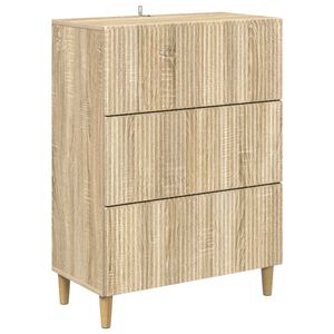 vidaXL Skuffeskap Sonoma eik 66 x 34,5 x 90 cm Konstruert tre